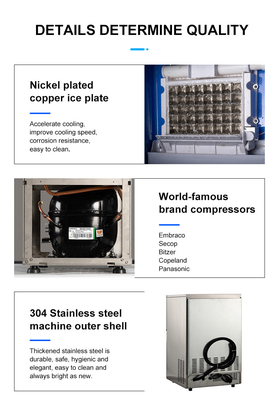 LZ-120 30kg Capacidad de almacenamiento de hielo Snooker Cubo comercial de hielo para la producción de hielo instantáneo
