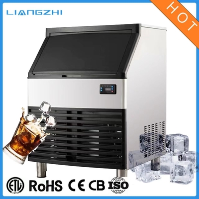 Máquina automática de cubos de hielo LZ-260 de 93 kg de capacidad para barras con almacenamiento de hielo de 60 kg